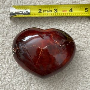 Carnelian Heart stone preowned